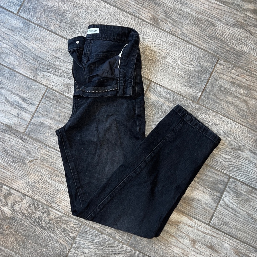 Zara Black Straight Denim Jeans
